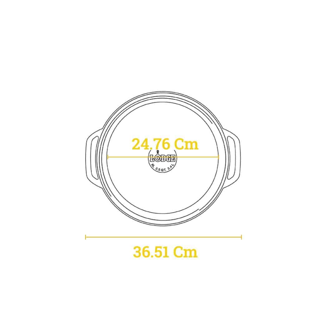 Eмајлирано тенџере 3.4L бело Lodge - Image 5