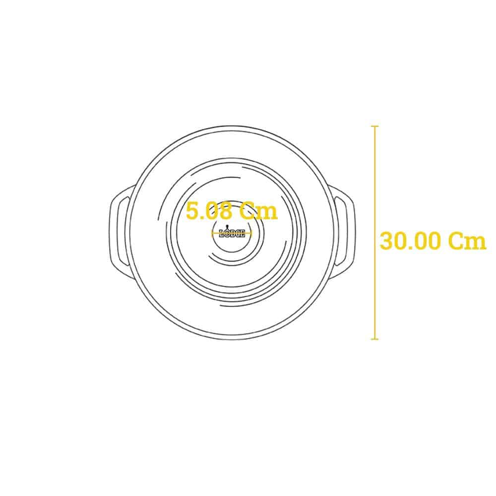 Eмајлирано тенџере 3.4L бело Lodge - Image 3