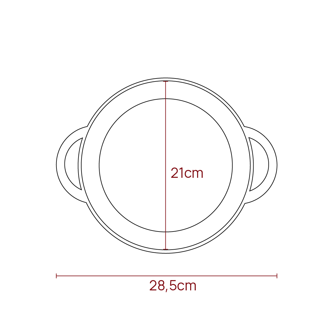 Црвено емајлирано тенџере 3.3L Tava - Image 4