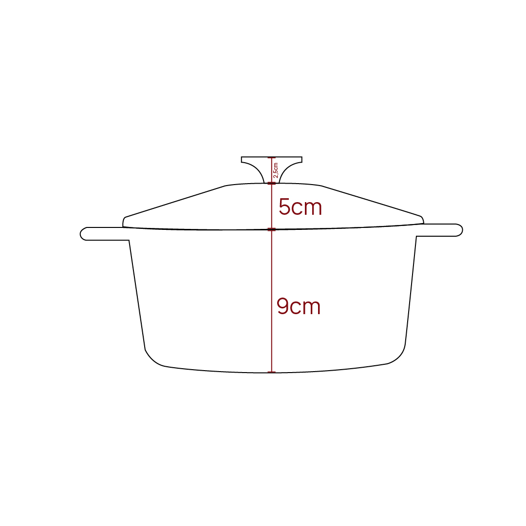 Црвено емајлирано тенџере 3.3L Tava - Image 6