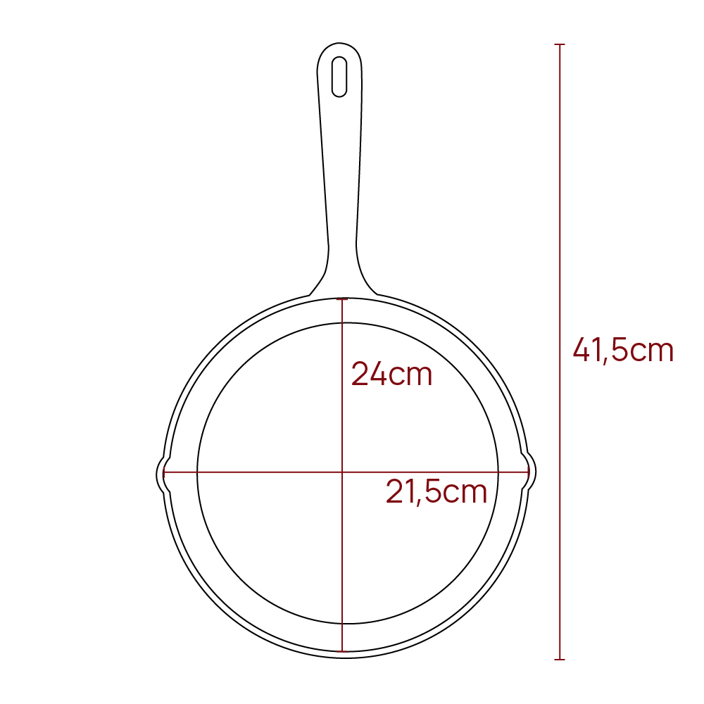 Црвена емајлирана тава 25cm Tava - Image 5